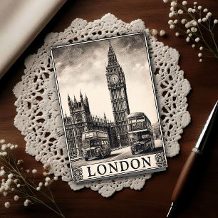 Cartão Postal Viagem Londres Inglaterra Vintage