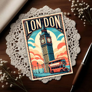 Cartão Postal Viagem Londres Inglaterra Vintage