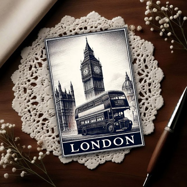 Cartão Postal Viagem Londres Inglaterra Vintage  (Criador carregado)