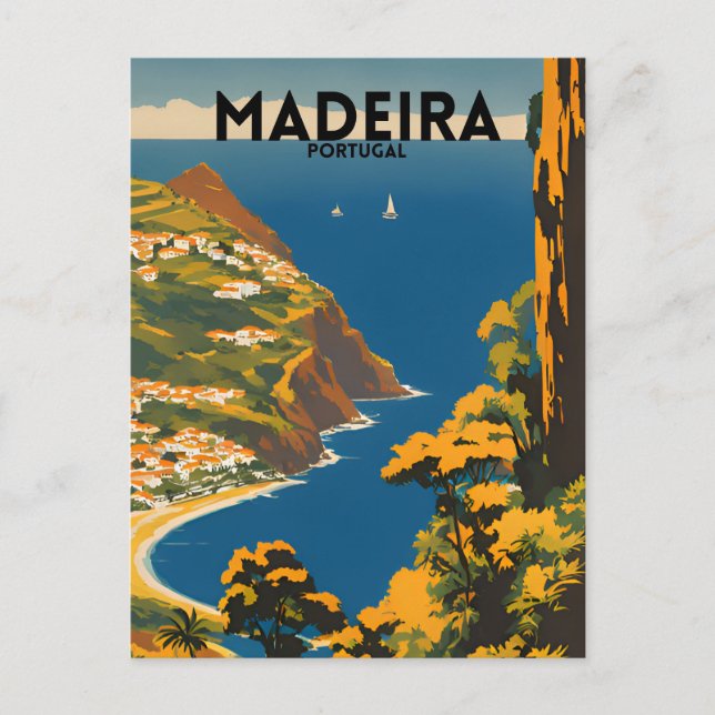 Cartão Postal Viagem Madeira Portugal (Frente)