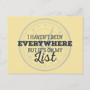 Cartão Postal Viagem mais citação motivacional do carimbo
