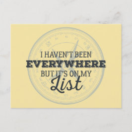 Cartão Postal Viagem mais citação motivacional do carimbo