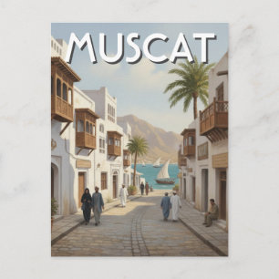 Cartão Postal Viagem Mascate Omã
