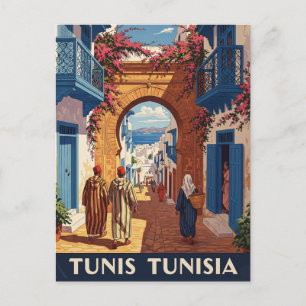 Cartão postal Viagem Medina Tunis Tunísia