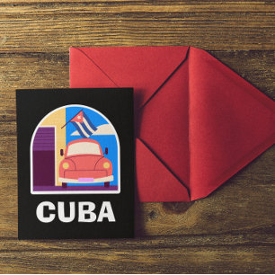 Cartão Postal Viagem mínima de Cuba Island Vintage