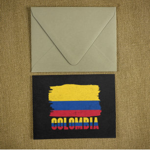Cartão Postal Viagem Nacional de Bandeira da Colômbia