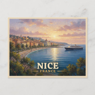 Cartão Postal Viagem Nice França