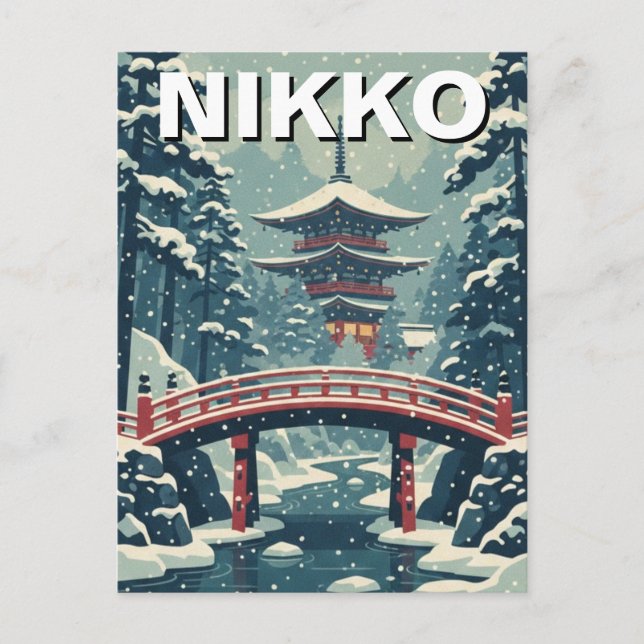 Cartão Postal Viagem Nikko Japão (Frente)