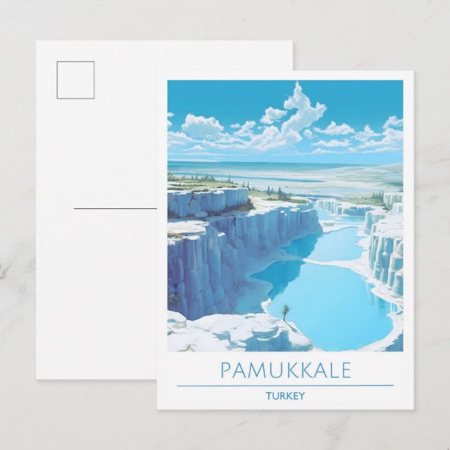 Cartão Postal Viagem Pamukkale Turkey (Frente/Verso)