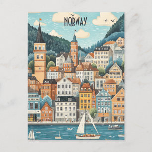 Cartão Postal Viagem para a Noruega