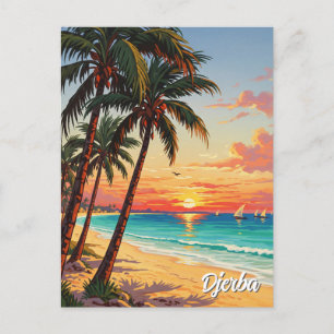 Cartão postal Viagem para a Tunísia, ilha de jerba