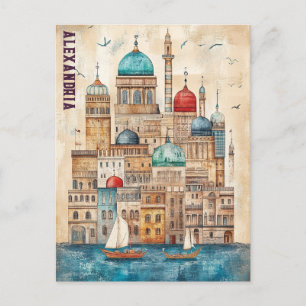 Cartão Postal Viagem para Alexandria Egito