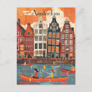 Cartão Postal Viagem para Amsterdã
