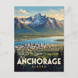 Cartão Postal Viagem para Anchorage Alaska Turnagain Arm