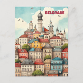 Cartão Postal Viagem para Belgrado Sérvia