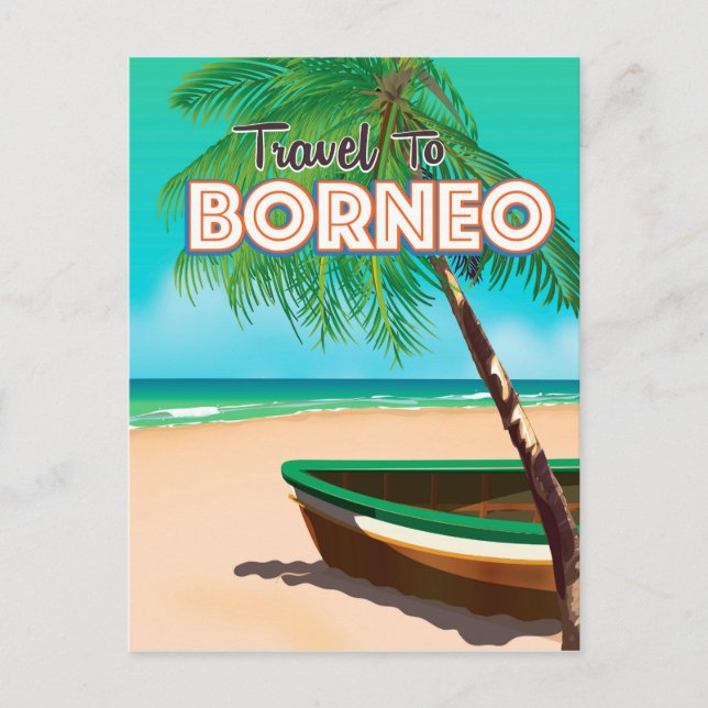 Cartão Postal Viagem para Borneo (Frente)