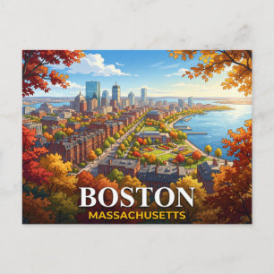 Cartão Postal Viagem para Boston Massachusetts