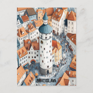 Cartão Postal Viagem para Bratislava Eslováquia