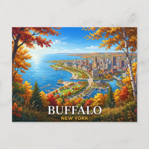 Cartão Postal Viagem para Buffalo Nova York