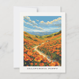 Cartão postal Viagem para California Poppy EUA