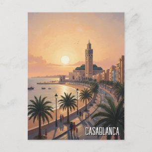 Cartão Postal Viagem para Casablanca Marrocos