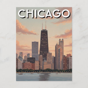 Cartão Postal Viagem para Chicago Illinois