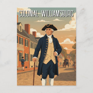 Cartão Postal Viagem para Colonial Williamsburg Virgínia