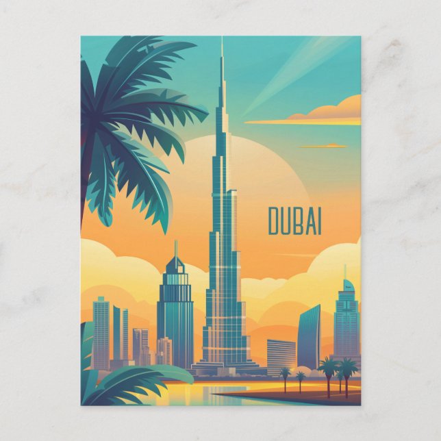 Cartão Postal Viagem para Dubai (Frente)