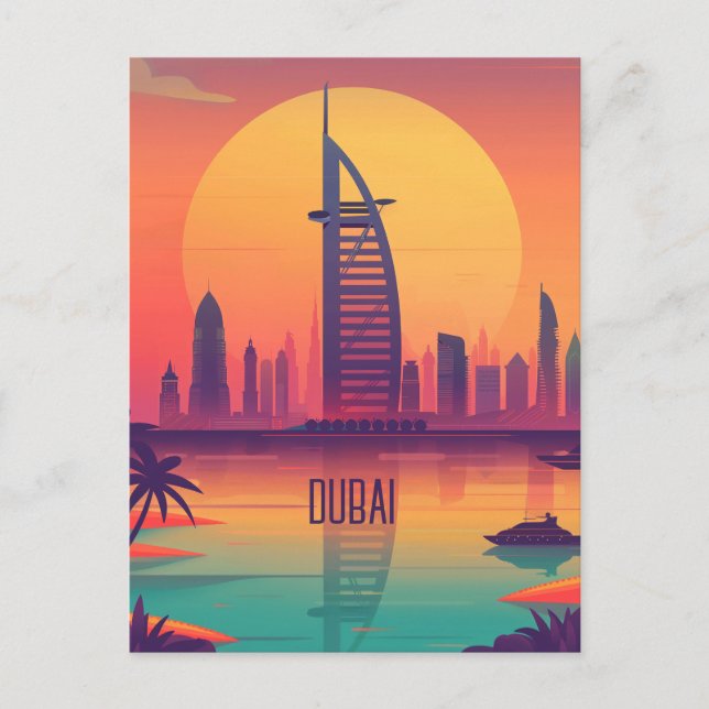 Cartão Postal Viagem para Dubai (Frente)