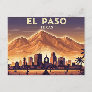 Cartão Postal Viagem para El Paso Texas