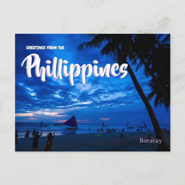 Cartão Postal Viagem para Filipinas (Frente)