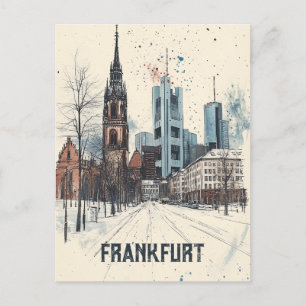 Cartão Postal Viagem para Frankfurt am Main Alemanha