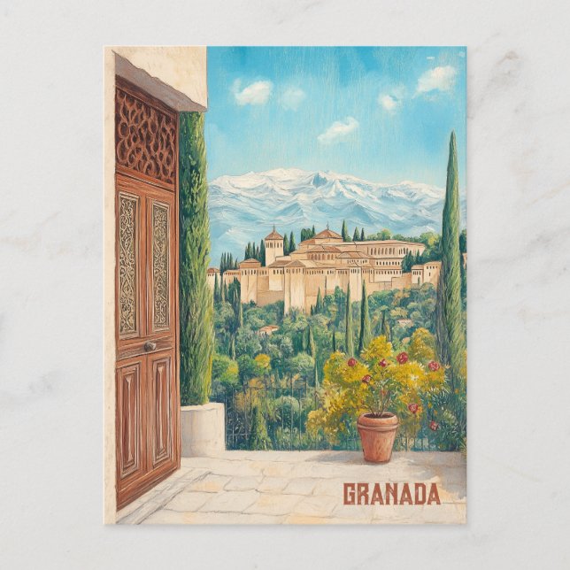 Cartão Postal Viagem para Granada Espanha (Frente)
