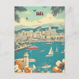 Cartão Postal Viagem para Haifa Israel