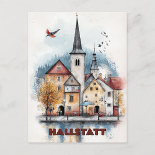 Cartão Postal Viagem para Hallstatt Áustria
