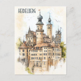 Cartão Postal Viagem para Heidelberg Alemanha