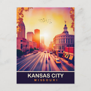 Cartão Postal Viagem para Kansas City, Missouri 