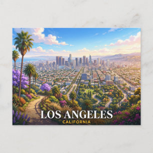 Cartão Postal Viagem para Los Angeles Califórnia