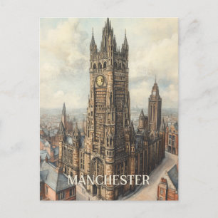 Cartão Postal Viagem para Manchester Reino Unido