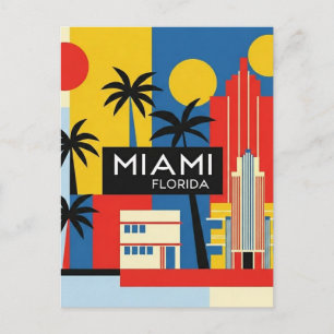 Cartão Postal Viagem para Miami Flórida