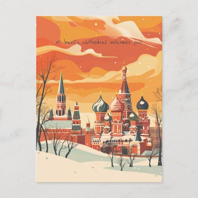 Cartão Postal Viagem para Moscou (Frente)