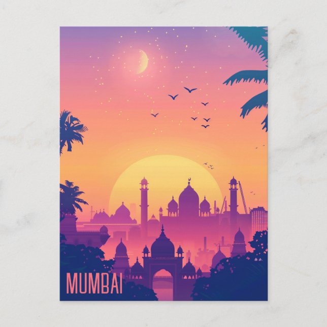 Cartão Postal Viagem para Mumbai (Frente)