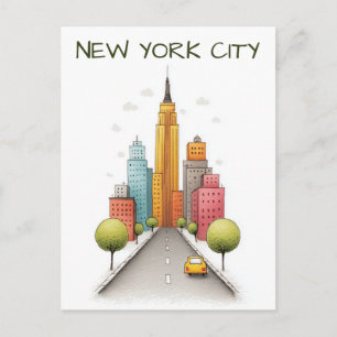 Cartão Postal Viagem para Nova York EUA