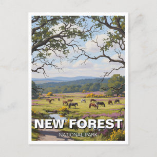 Cartão Postal Viagem para o Parque Nacional New Forest