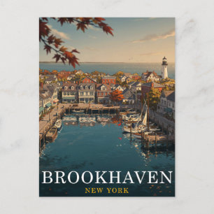 Cartão Postal Viagem para o Porto de Brookhaven NY