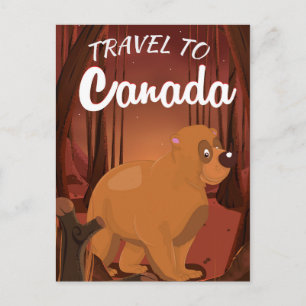 Cartão Postal Viagem para o poster de desenho do Canadá