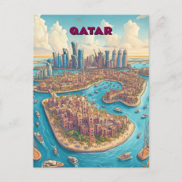 Cartão Postal Viagem para o Qatar