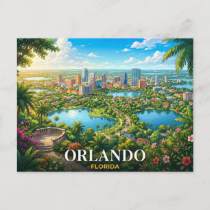 Cartão Postal Viagem para Orlando Flórida