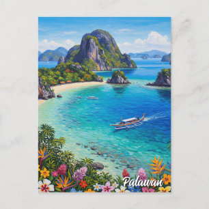 Cartão Postal Viagem para Palawan Filipinas