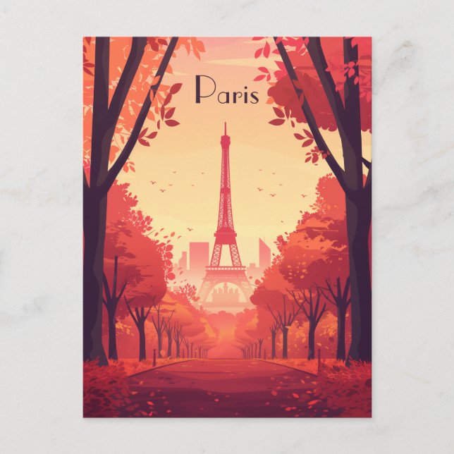 Cartão Postal Viagem para Paris (Frente)